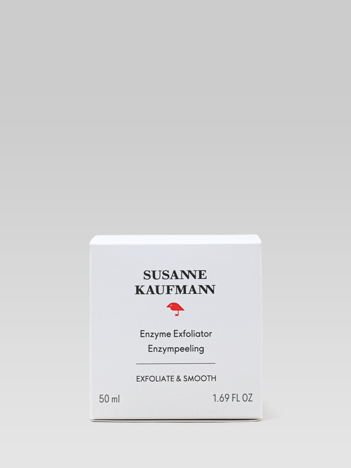 Susanne Kaufmann Enzyme Exfoliator 50 ml product box with Exfoliate and Smooth packaging