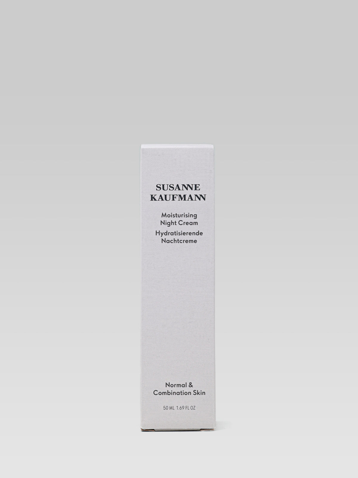 Susanne Kaufmann Moisturising Night Cream in a white pump bottle for normal and combination skin