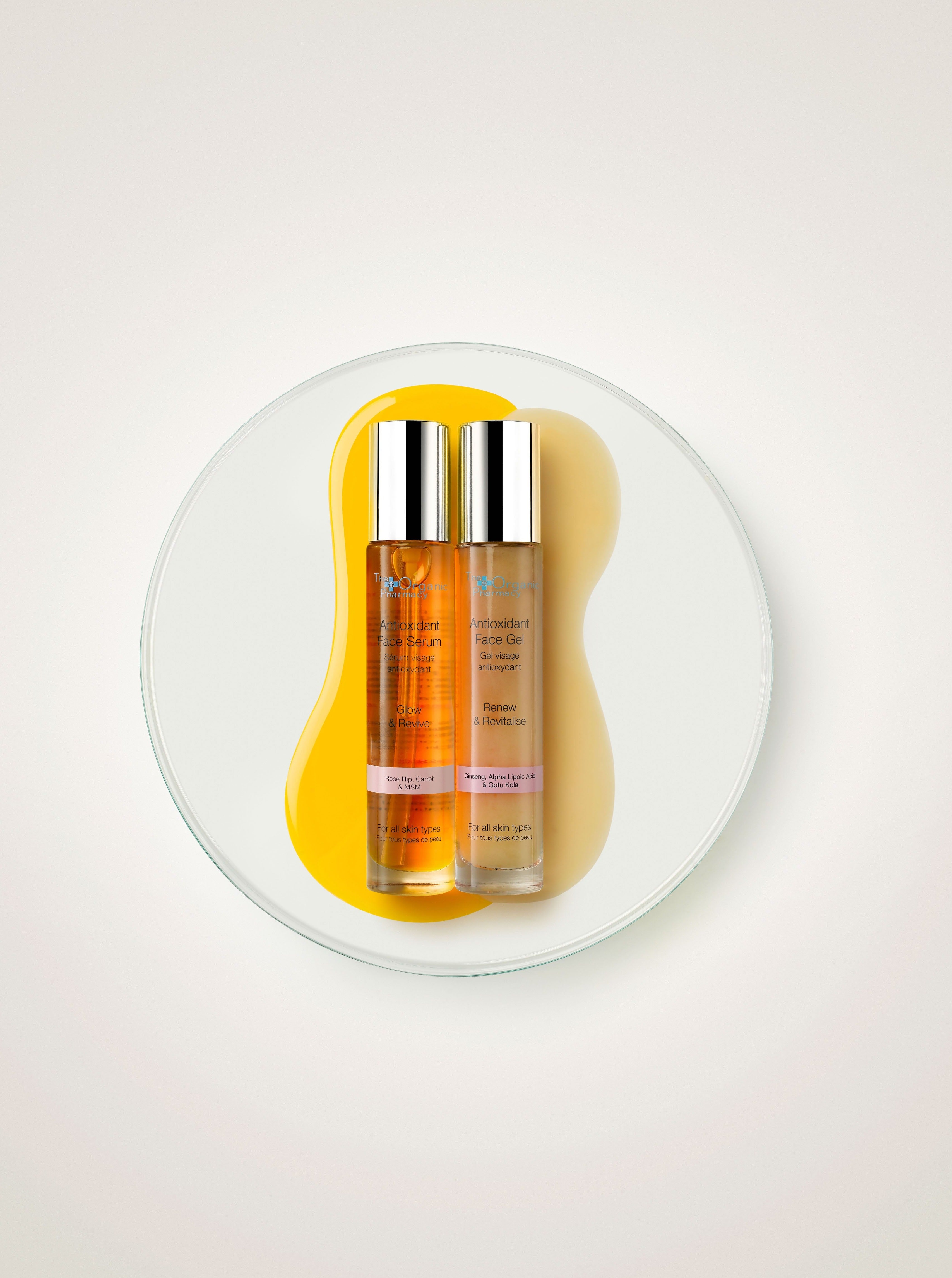 The Organic Pharmacy Antioxidant Duo Gel Serum skincare set