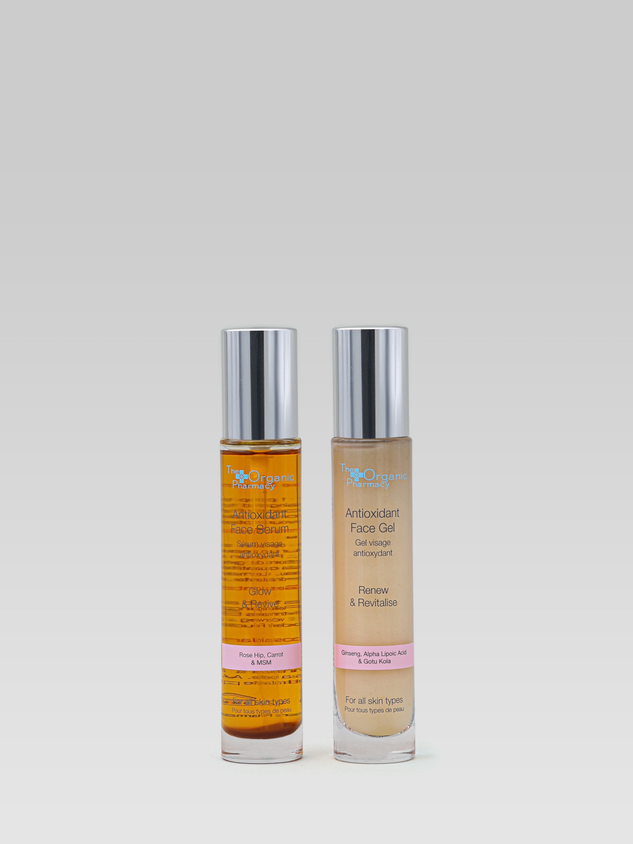 The Organic Pharmacy Antioxidant Duo Antioxidant Face Gel and Antioxidant Face Serum product 