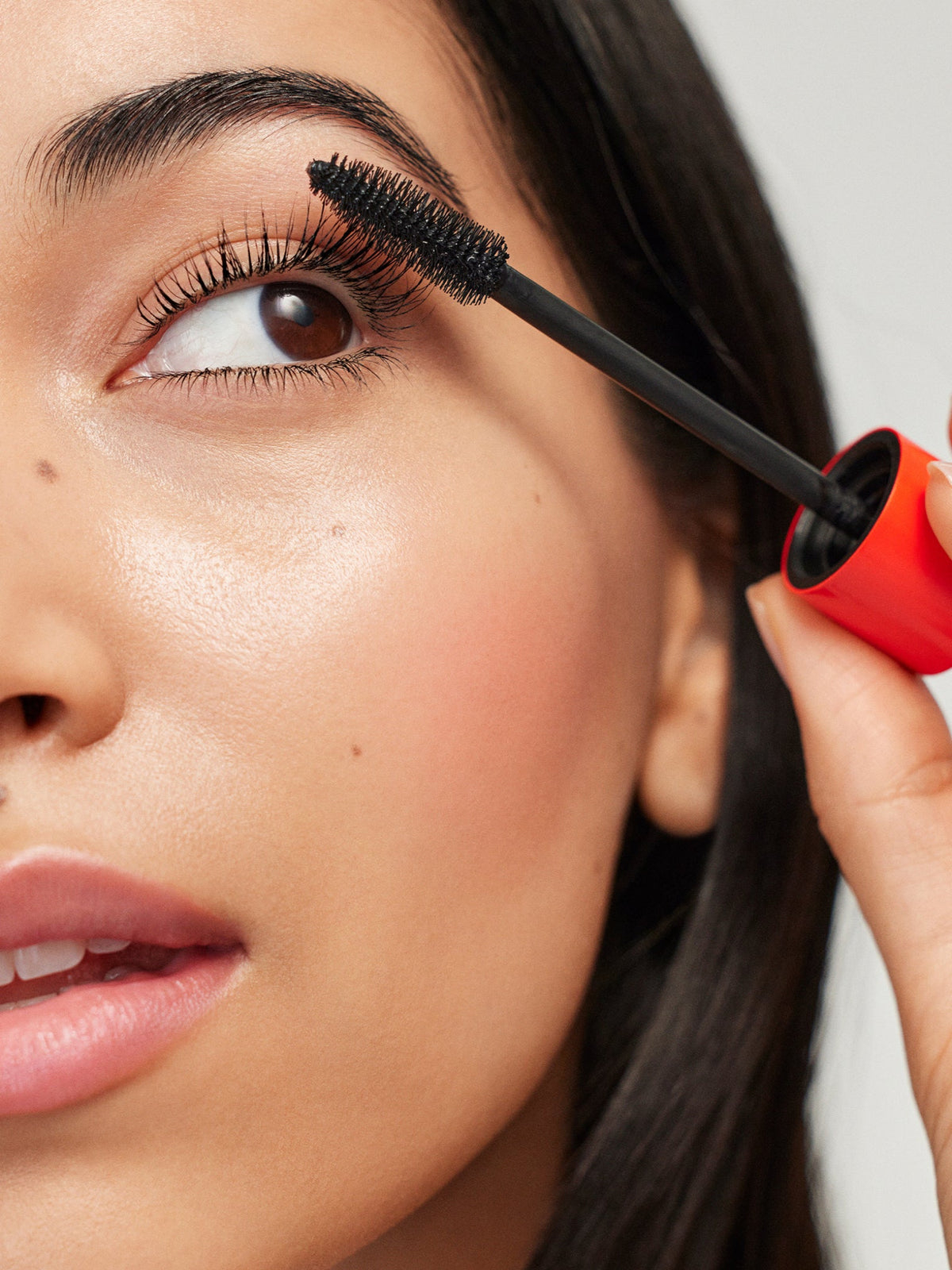 Westman Atelier Eye Want You Mascara in Clean Black applied to lashes