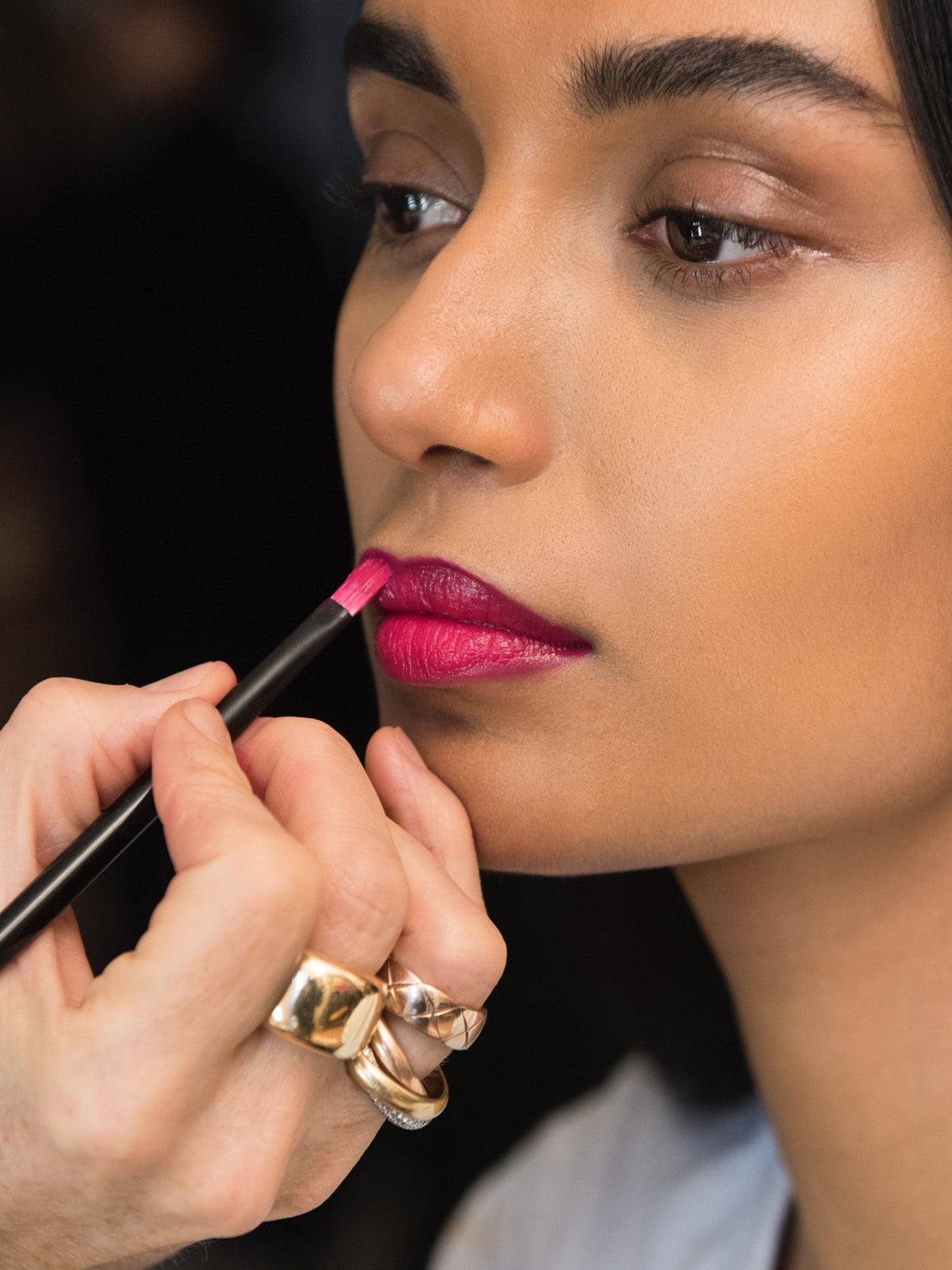 WESTMAN ATELIER Lip Brush applying lipstick