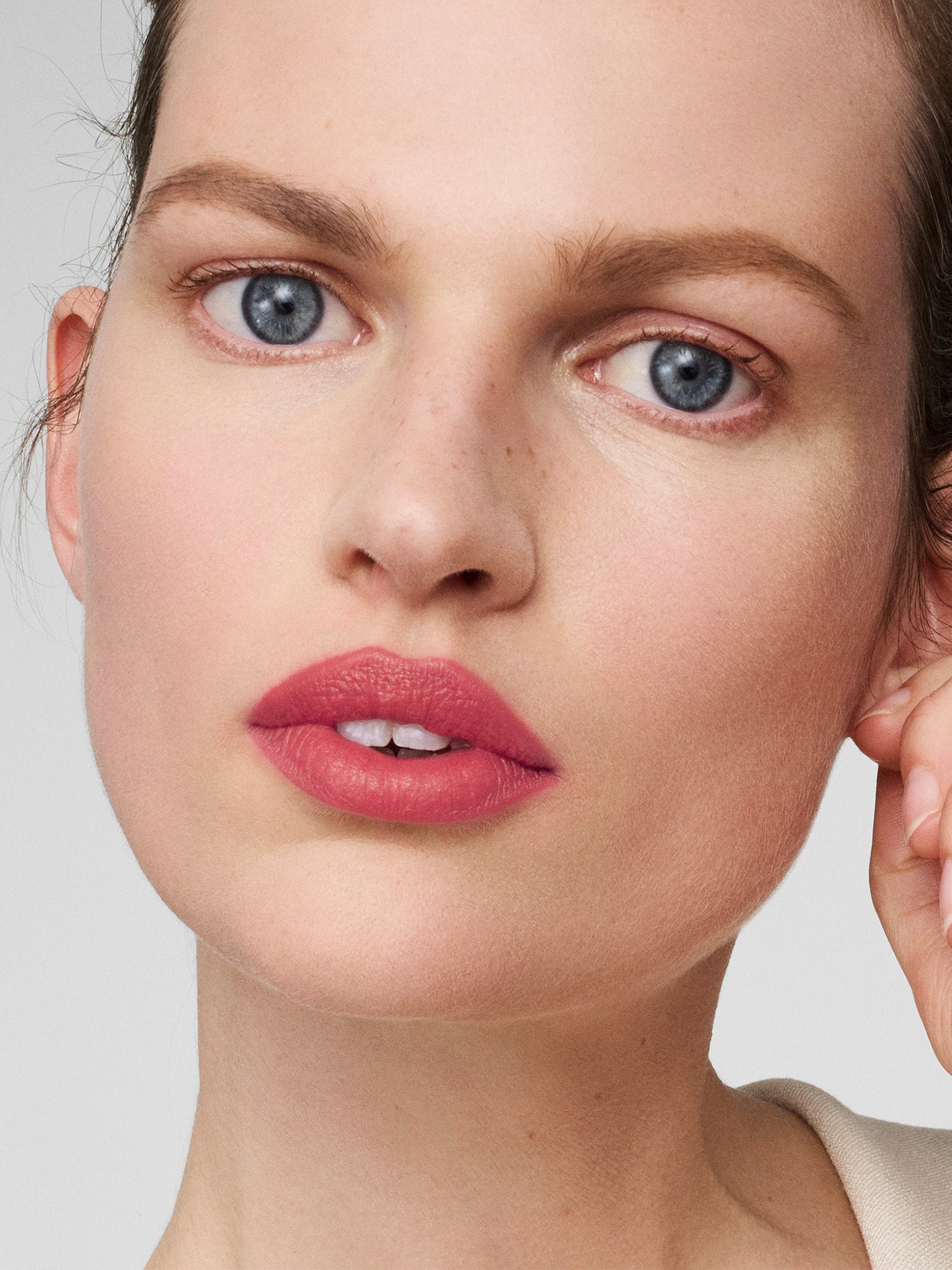 Westman Atelier Lip Suede Matte Lipstick in Minx on lips