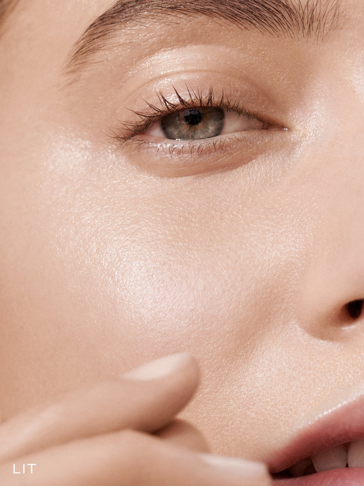 Westman Atelier Lit Up Highlight Stick in Lit on model