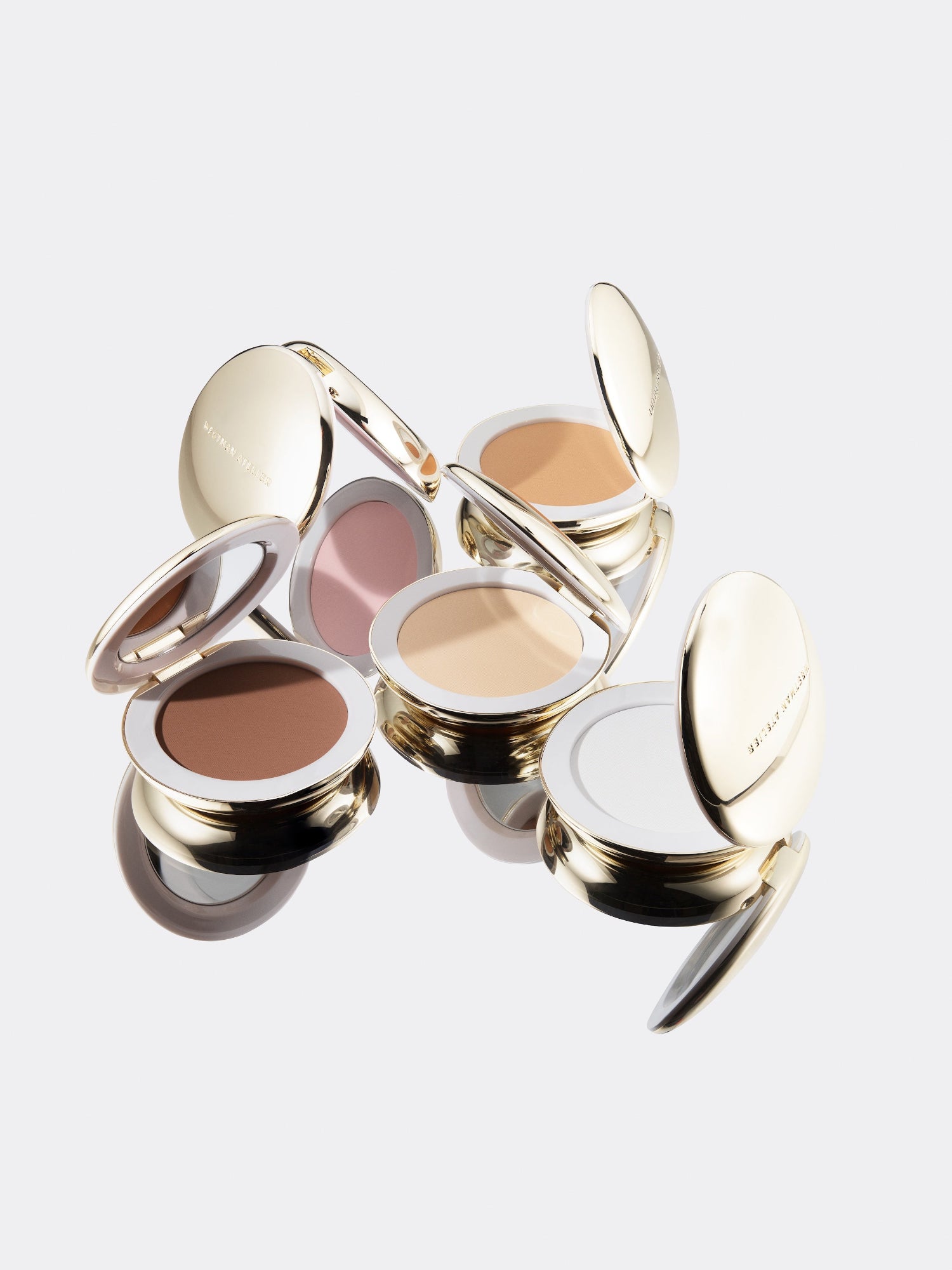 Westman Atelier Vital Pressed Skincare Face Powder collection in multiple shades