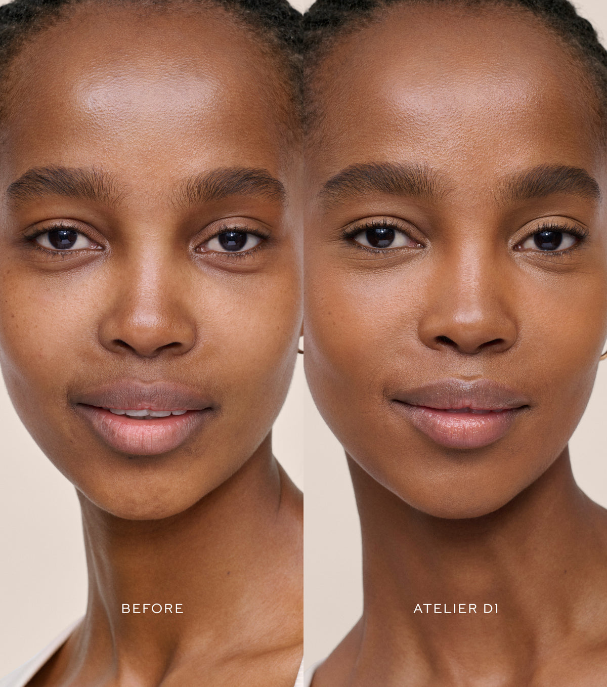 WESTMAN ATELIER Vital Skincare Concealer in Atelier D1 before and after application