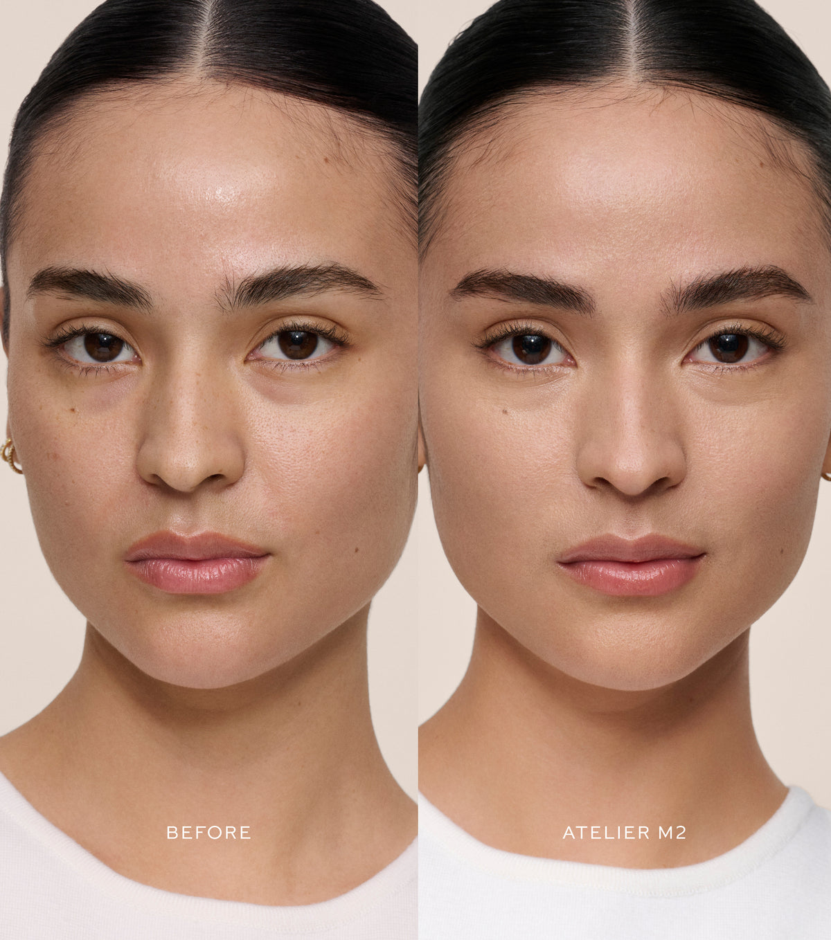 WESTMAN ATELIER Vital Skincare Concealer in Atelier M2 before and after application